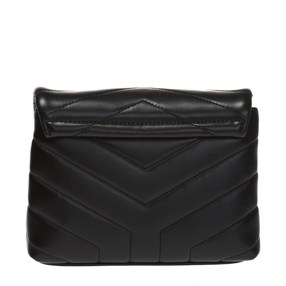 Authentic YSL Saint Laurent LOULOU TOY STRAP BAG MATELASSÉ "Y" LEATHER in Black! - Picture 11 of 17